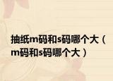 抽紙m碼和s碼哪個大（m碼和s碼哪個大）