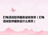 打電話說暫停服務(wù)是啥意思（打電話說暫停服務(wù)是什么意思）