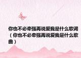 你也不必牽強(qiáng)再說(shuō)愛我是什么歌詞（你也不必牽強(qiáng)再說(shuō)愛我是什么歌曲）