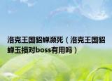洛克王國(guó)貂蟬瀕死（洛克王國(guó)貂蟬玉損對(duì)boss有用嗎）