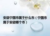 安徽寧國市屬于什么市（寧國市屬于安徽哪個(gè)市）