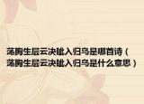 蕩胸生層云決眥入歸鳥是哪首詩(shī)（蕩胸生層云決眥入歸鳥是什么意思）