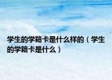 學生的學籍卡是什么樣的（學生的學籍卡是什么）
