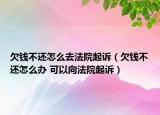 欠錢不還怎么去法院起訴（欠錢不還怎么辦 可以向法院起訴）