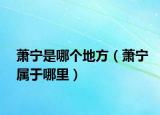 蕭寧是哪個(gè)地方（蕭寧屬于哪里）