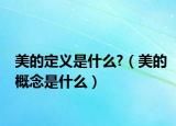 美的定義是什么?（美的概念是什么）