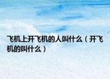 飛機(jī)上開飛機(jī)的人叫什么（開飛機(jī)的叫什么）