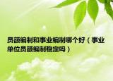 員額編制和事業(yè)編制哪個好（事業(yè)單位員額編制穩(wěn)定嗎）