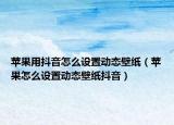 蘋果用抖音怎么設(shè)置動(dòng)態(tài)壁紙（蘋果怎么設(shè)置動(dòng)態(tài)壁紙抖音）