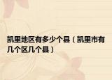 凱里地區(qū)有多少個縣（凱里市有幾個區(qū)幾個縣）