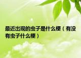 最近出現(xiàn)的蟲子是什么梗（有沒有蟲子什么梗）