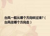臺(tái)風(fēng)一般從哪個(gè)方向吹過來?（臺(tái)風(fēng)往哪個(gè)方向走）