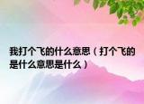 我打個(gè)飛的什么意思（打個(gè)飛的是什么意思是什么）