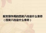 起支撐作用的四梁八柱是什么意思（四梁八柱是什么意思）