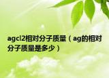 agcl2相對分子質(zhì)量（ag的相對分子質(zhì)量是多少）