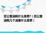 百公里油耗什么意思?（百公里油耗幾個(gè)油是什么意思）