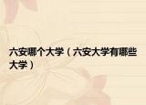 六安哪個(gè)大學(xué)（六安大學(xué)有哪些大學(xué)）