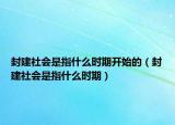 封建社會是指什么時期開始的（封建社會是指什么時期）