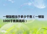 一頓飯相當(dāng)于多少千焦（一頓飯1000千焦算高嗎）