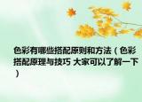 色彩有哪些搭配原則和方法（色彩搭配原理與技巧 大家可以了解一下）