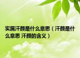 實(shí)屬汗顏是什么意思（汗顏是什么意思 汗顏的含義）