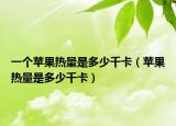 一個蘋果熱量是多少千卡（蘋果熱量是多少千卡）