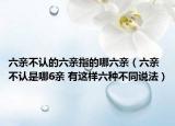 六親不認的六親指的哪六親（六親不認是哪6親 有這樣六種不同說法）