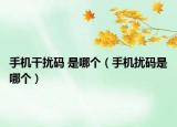 手機(jī)干擾碼 是哪個(gè)（手機(jī)擾碼是哪個(gè)）