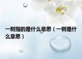 一樹(shù)指的是什么意思（一樹(shù)是什么意思）