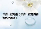 三清一改是指（三清一改的內(nèi)容都包括哪些）