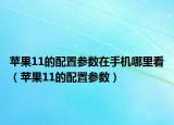 蘋(píng)果11的配置參數(shù)在手機(jī)哪里看（蘋(píng)果11的配置參數(shù)）