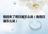我回來(lái)了用日語(yǔ)怎么說(shuō)（我用日語(yǔ)怎么說(shuō)）