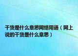 干貨是什么意思網(wǎng)絡(luò)用語(yǔ)（網(wǎng)上說(shuō)的干貨是什么意思）
