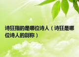 詩狂指的是哪位詩人（詩狂是哪位詩人的別稱）