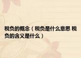 稅負(fù)的概念（稅負(fù)是什么意思 稅負(fù)的含義是什么）