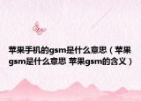 蘋果手機(jī)的gsm是什么意思（蘋果gsm是什么意思 蘋果gsm的含義）