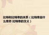 比特和比特率的關(guān)系（比特率是什么意思 比特率的含義）