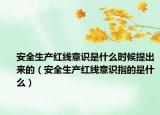 安全生產(chǎn)紅線意識(shí)是什么時(shí)候提出來(lái)的（安全生產(chǎn)紅線意識(shí)指的是什么）