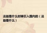 法益是什么時候引入國內的（法益是什么）