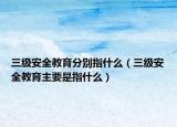 三級(jí)安全教育分別指什么（三級(jí)安全教育主要是指什么）