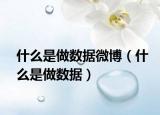什么是做數(shù)據(jù)微博（什么是做數(shù)據(jù)）