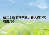 在二十四節(jié)氣中屬于春天的節(jié)氣有哪幾個(gè)
