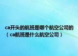 ca開頭的航班是哪個(gè)航空公司的（ca航班是什么航空公司）