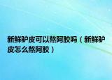 新鮮驢皮可以熬阿膠嗎（新鮮驢皮怎么熬阿膠）