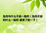 兔肉與什么不能一起吃（兔肉不能和什么一起吃 都來了解一下）