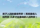 孩子入園的最佳年齡（男孩最佳入園年齡 幾歲才是最佳的入園年齡）