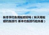 秋冬季釣魚用蚯蚓好嗎（秋天用蚯蚓釣魚技巧 基本釣魚技巧搶先看）