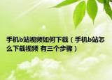 手機(jī)b站視頻如何下載（手機(jī)b站怎么下載視頻 有三個(gè)步驟）