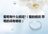葡萄有什么組詞?（葡的組詞 帶萄的詞有哪些）