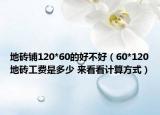地磚鋪120*60的好不好（60*120地磚工費是多少 來看看計算方式）